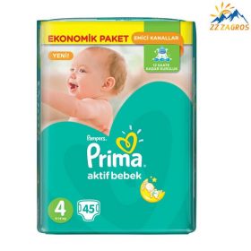 پوشک پریما سایز 4 بسته 45 عددی  prima