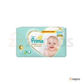 پوشک بچه پریما سایز 4 مدل premium care بسته 46 عددی