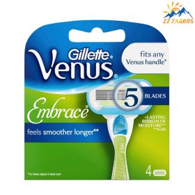 تیغ یدک خودتراش زنانه ژیلت مدل Venus Embrace بسته 4 عددی