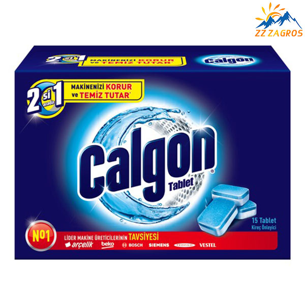 قرص جرم گیر ماشین لباسشویی کالگون تعداد ۱۵ عدد calgon