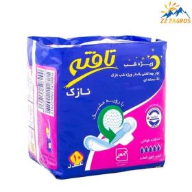 نوار بهداشتی بالدار نازک ویژه شب تافته تعداد 10 عددی نوار بهداشتی بالدار نازک ویژه شب تافته تعداد 10 عددی