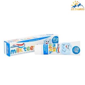 خمیر دندان کودک آکوافرش مناسب 0 الی 2 ساله مدل milk teeth حجم 50 میل