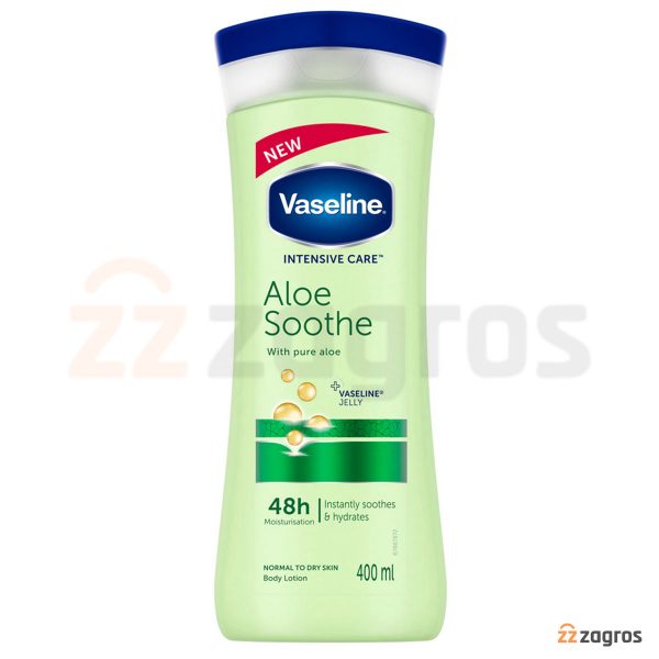 لوسیون بدن وازلین آلوئه ورا مدل aloe soothe