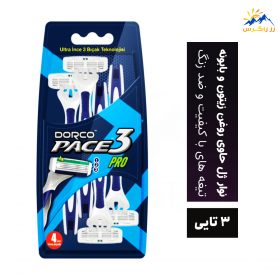 خودتراش 3 تیغ مردانه دورکو مدل Pace 3 بسته 4 عددی