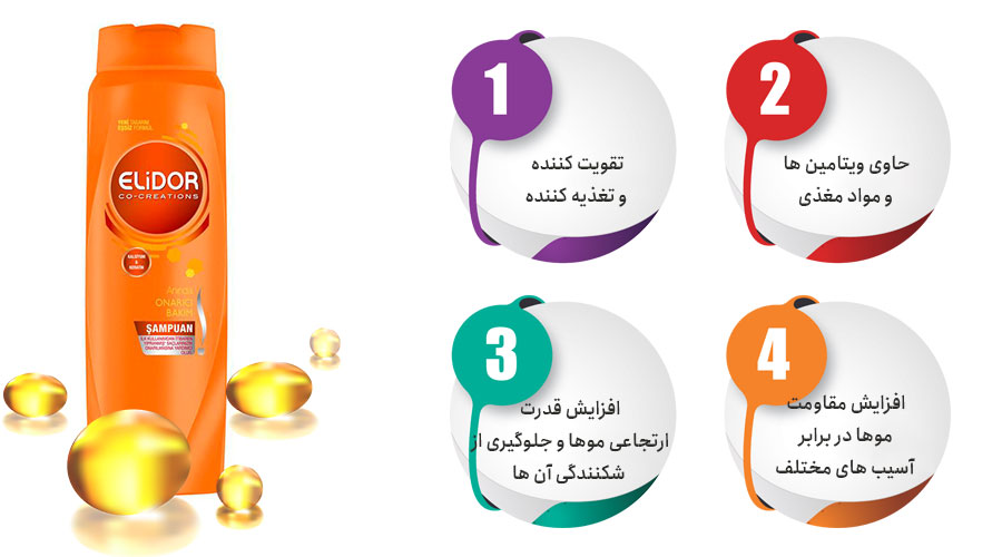 شامپو سر الیدور مولتی ویتامین ۵۵۰ میل ELiDOR
