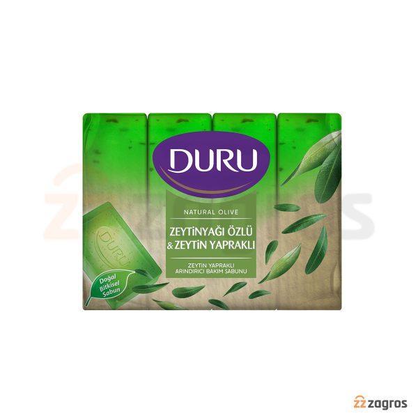 صابون استحمام لایه بردار با عصاره روغن زیتون 4 عددی دورو 640 گرم DURU