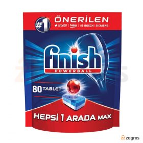 قرص ماشین ظرفشویی فینیش All In One Max تعداد 80 عددی