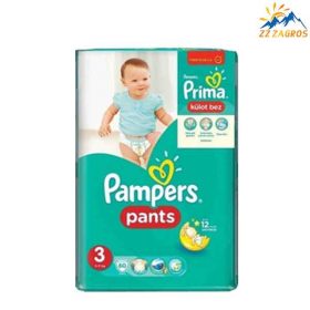 پوشک شورتی پریما سایز 3 مدل pants بسته 60 عددی