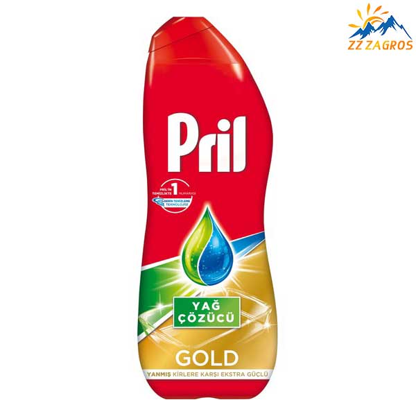 ژل ماشین ظرفشویی پریل ۲ فاز مدل Gold ضد چربی حجم ۱۰۰۰میل