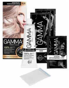 کیت رنگ مو گاما بلوند خاکستری روشن شماره 9.31