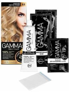 کیت رنگ مو گاما بلوند روشن شماره 8.0