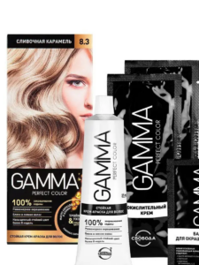 کیت رنگ مو گاما کاراملی شماره 8.3