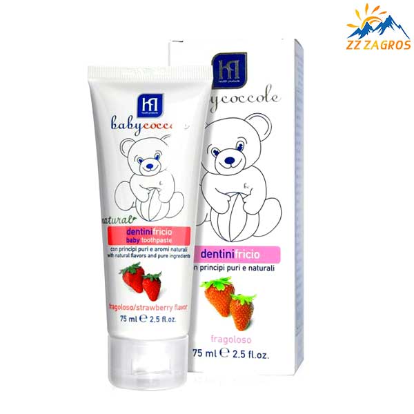 خمیر دندان کودک بیبی کوکول رایحه توت فرنگی 75 میل baby coccole