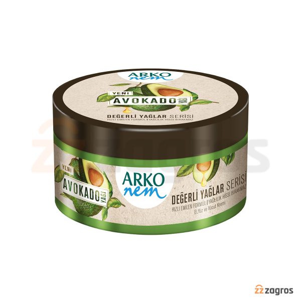 کرم ارگانیک مرطوب کننده آرکو مدل آواکادو حجم 250 میل ARKO