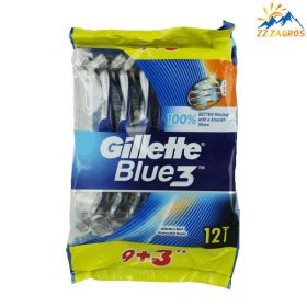 خودتراش مردانه 3 تیغ ژیلت مدل BLUE3 COMFORT تعداد 12 عددی