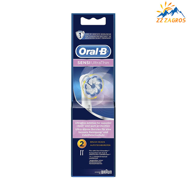 سری یدک مسواک برقی اورال بی مدل SENSI ULTRATHIN تعداد 2 عددی Oral-B
