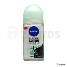 رول ضد تعریق زنانه نیوآ مدل Black And White Fresh حجم 50 میل رول ضد تعریق زنانه نیوآ مدل Black And White Fresh حجم 50 میل
