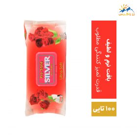 دستمال مرطوب سیلور مدل pro style تعداد 100 عددی