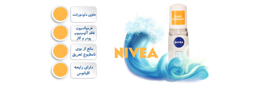 اسپری دئودورانت نیوآ مدل fresh natural حجم 75 میل