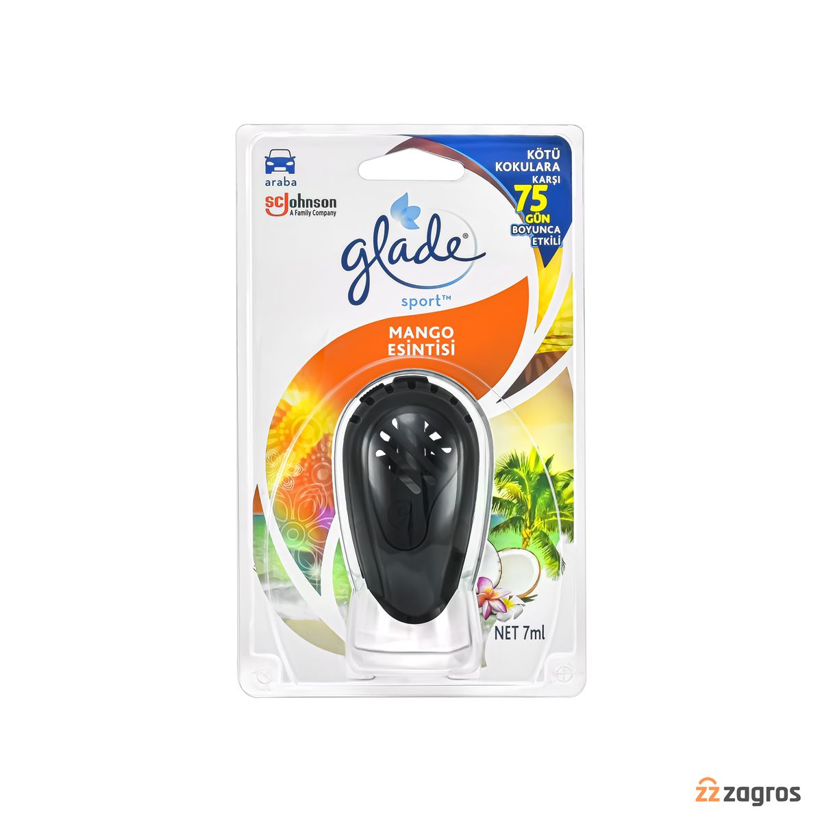 تصویر خوشبو کننده اتومبیل گلید با رایحه انبه حجم 7 میل ا glade glade