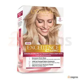 کیت رنگ مو لورآل سری Excellence شماره 9 بلوند روشن کیت رنگ مو لورآل سری Excellence شماره 9 بلوند روشن