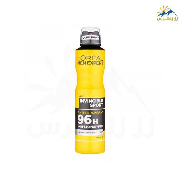 اسپری ضد تعریق مردانه لورآل LOREAL مدل INVINCIBLE SPORT حجم 150 میل