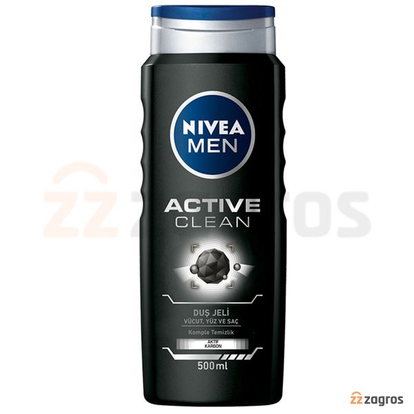 شامپو سر و بدن نیوآ مدل ACTIVE CLEAN حجم 500 میل