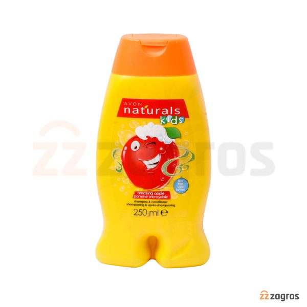 شامپو و نرم کننده مو کودک آون Naturals Kids با رایحه سیب 250 میل