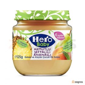 پوره مخلوط شفتالو، گلابی و آناناس هرو بیبی وزن 125 گرم پوره مخلوط شفتالو، گلابی و آناناس هرو بیبی وزن 125 گرم