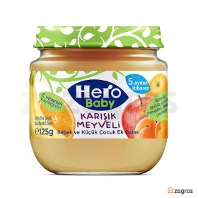 پوره مخلوط میوه ها هرو بیبی وزن 125 گرم پوره مخلوط میوه ها هرو بیبی وزن 125 گرم