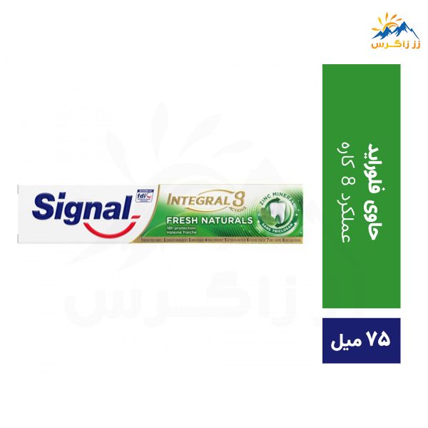 خمیردندان سیگنال سری Integral 8 مدل Fresh Natural حجم 75 میل