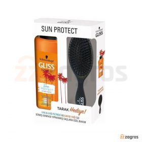 شامپو محافظت کننده مو گلیس مدل SUN PROTECT حجم 525 میل+برس