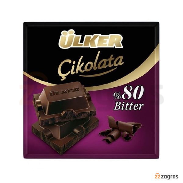 شکلات تلخ 80 درصدی اولکر وزن 60 گرم
