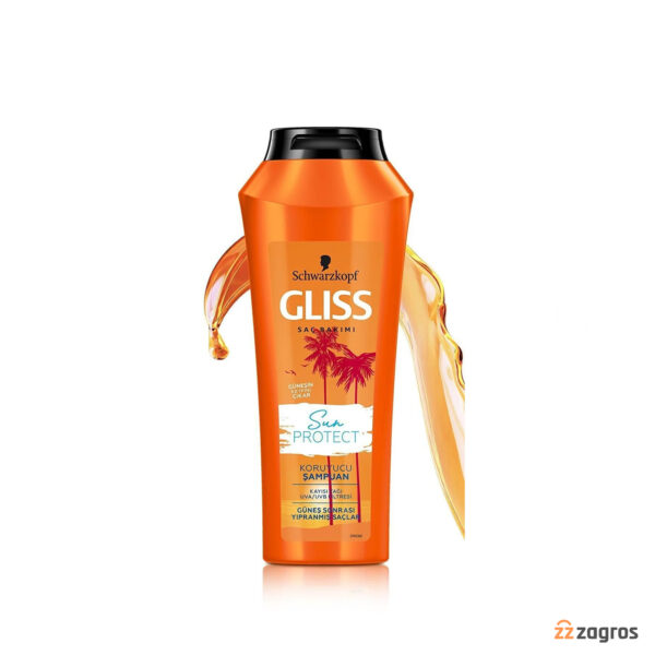 ‌شامپو محافظت کننده مو گلیس مدل Sun Protect مناسب موهای آسیب دیده 500 میل