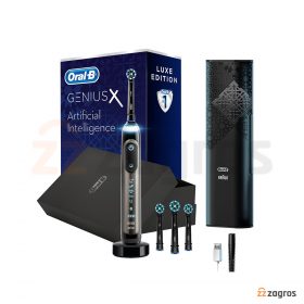 مسواک برقی هوشمند اورال بی مدل GENIUS X 20000 رنگ خاکستری آنتراسیت