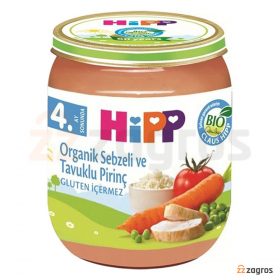 پوره سبزیجات و برنج با طعم مرغ هیپ Hipp وزن 125 گرم پوره سبزیجات و برنج با طعم مرغ هیپ Hipp وزن 125 گرم