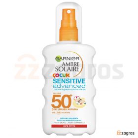 اسپری ضد آفتاب کودک گارنیر SPF 50+ مدل SENSITIVE advanced حجم 200 میل