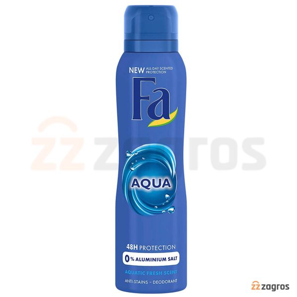 اسپری دئودورانت زنانه فا مدل AQUA حجم 150 میل