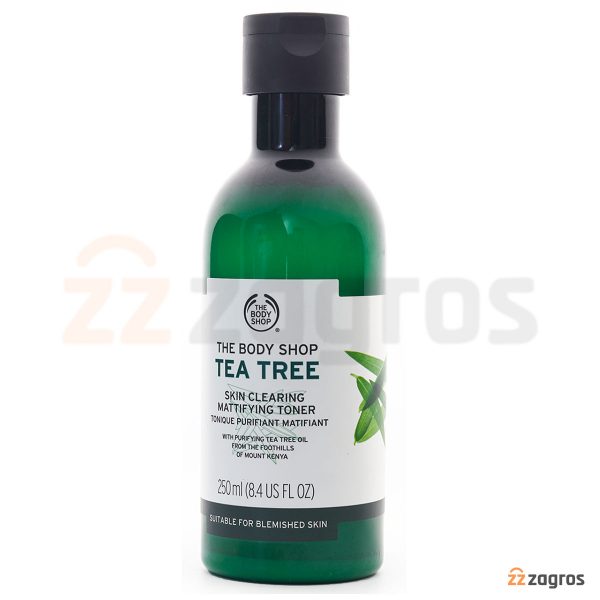 تونر پاک کننده صورت درخت چای بادی شاپ مناسب پوست های لک دار 250 میل