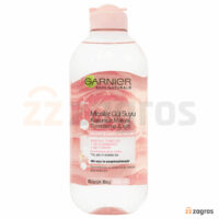 محلول آرایش پاک کن میسلار واتر گلاب گارنیر مناسب پوست های حساس و رنگ پریده 400 میل