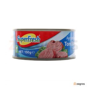 کنسرو تن ماهی SuperFresh در روغن آفتابگردان وزن 150 گرم