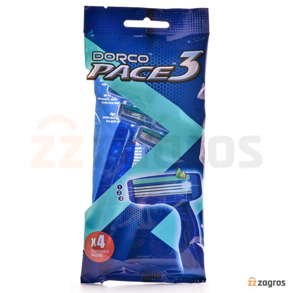 خودتراش 3 تیغ دورکو مدل DISPOSABLE RAZORS بسته 4 عددی