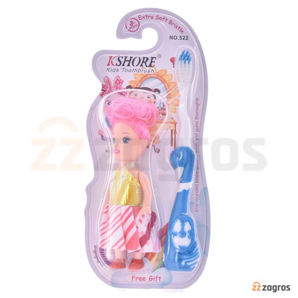 مسواک کودک KSHORE با برس نرم به همراه عروسک