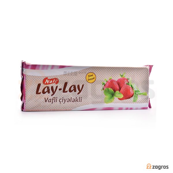 ویفر ناتی مدل Lay-Lay با کرم توت فرنگی 500 گرم