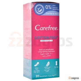 پد روزانه Carefree سایز کوچک و مدیوم بسته 20 عددی