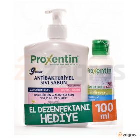 صابون مایع Proxentin حجم 500 میل به همراه ضدعفونی کننده دست 100 میل