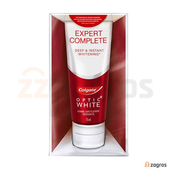 خمیر دندان سفید کننده کلگیت مدل OPTIC WHITE حجم 75 میل