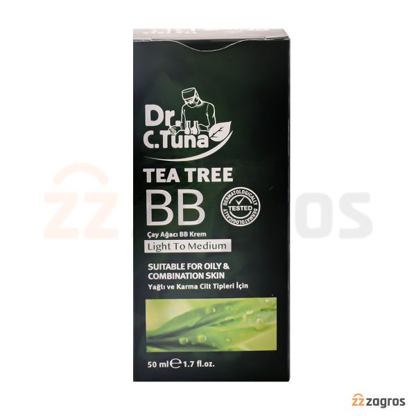 فروش بی بی کرم درخت چای فارماسی Dr.C.Tuna رنگ روشن تا متوسط مناسب پوست های چرب و مختلط 50 میل