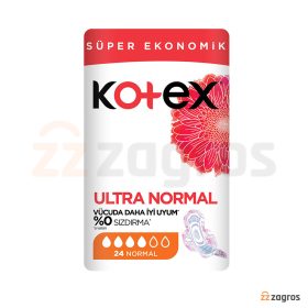 نوار بهداشتی کوتکس مدل Ultra Normal سایز نرمال بسته 24 عددی