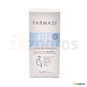 بی بی کرم 7 در 1 فارماسی رنگ روشن تا متوسط 02 با SPF15 حجم 50 میل